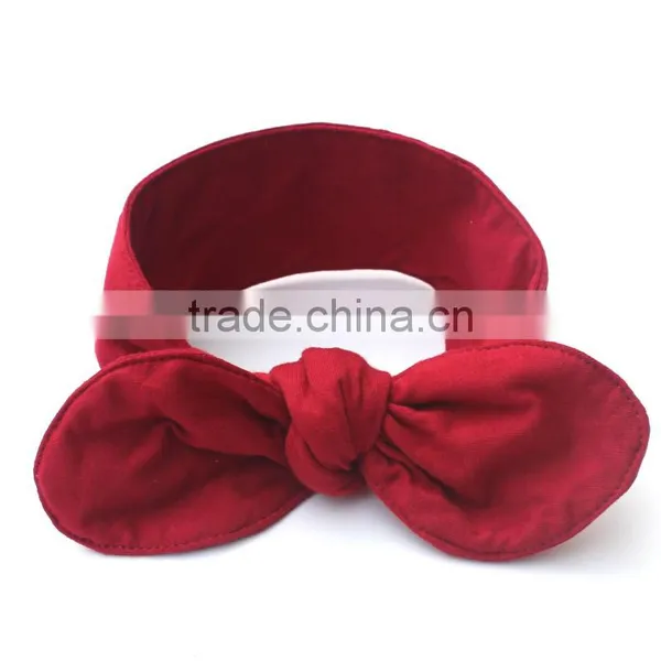 Girl Rabbit Headband Newborn Kids Cotton Elastic Hair Band Baby Top Headband photo-2