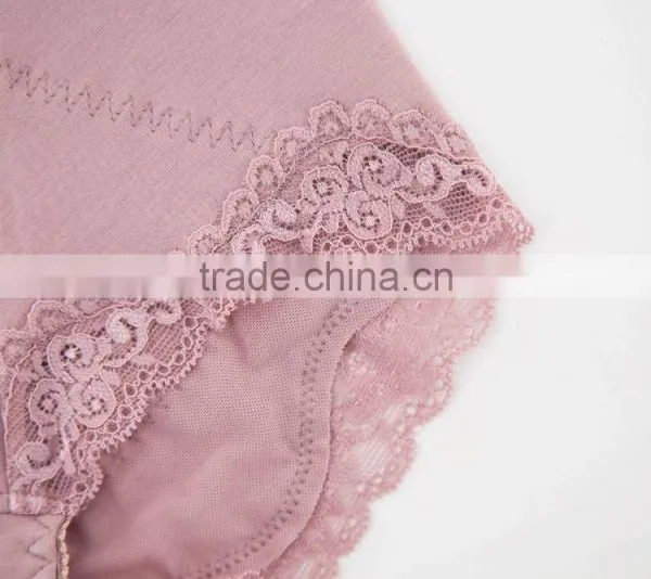 Factory Colorful 95% Cotton 5% Spandex With Lace Custom Sexy Fancy Woman Underwear photo-6