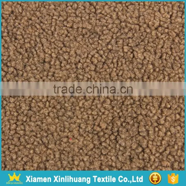 High Quality Super Soft Weft Knitted 100% Polyester Sherpa Fleece Fabric photo-5
