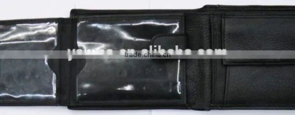 Fashion Black Napa Genuine Leather Purse Money for Men photo-6