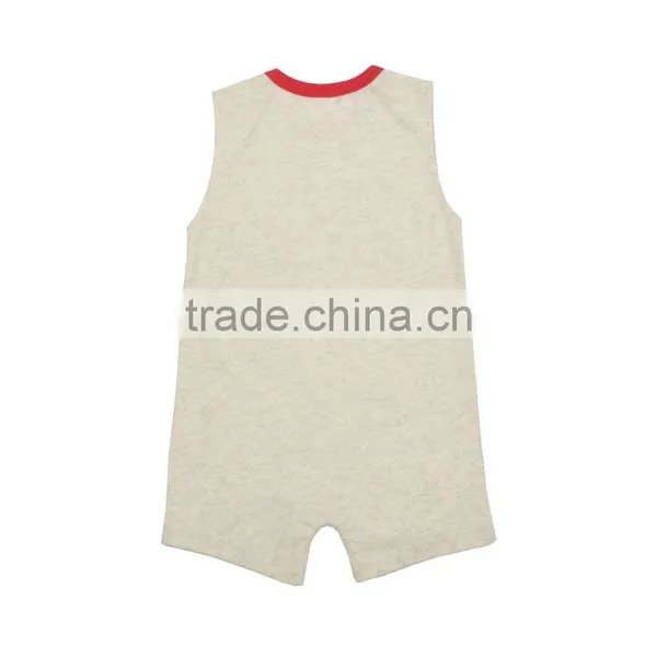 Sleeveless Baby Summer Romper Little Car Applique Infant Baby Onesie Romper photo-2
