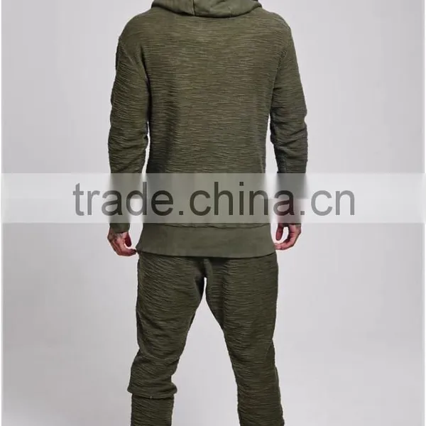 Hot Sale Khaki Tracksuit Popular Flannel Tracksuit Pullover Sweatsuit photo-2