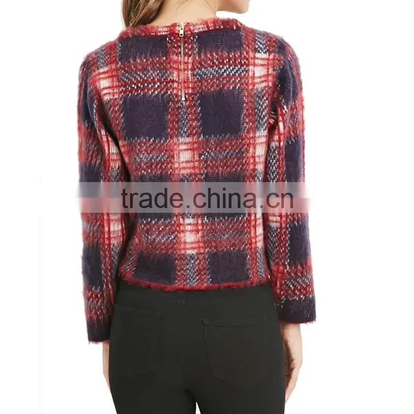 2016 Cheap Custom Spring Fashion Round Neck Girls Sweater Design photo-3