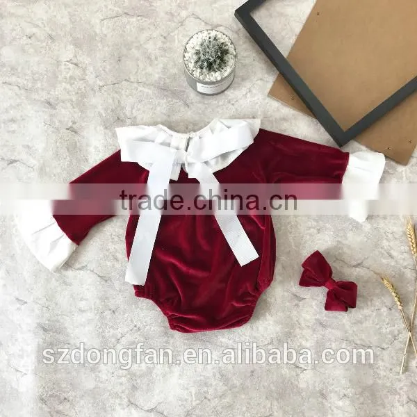 Sweetly Baby Girls Long Sleeve Bodysuit Winter Velvet Baby Romper photo-2