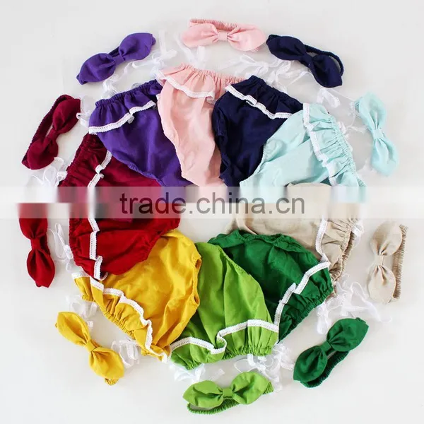 ShiJ Baby Clothes Romper Linen Solid Toddler Girls Outfits Set photo-2