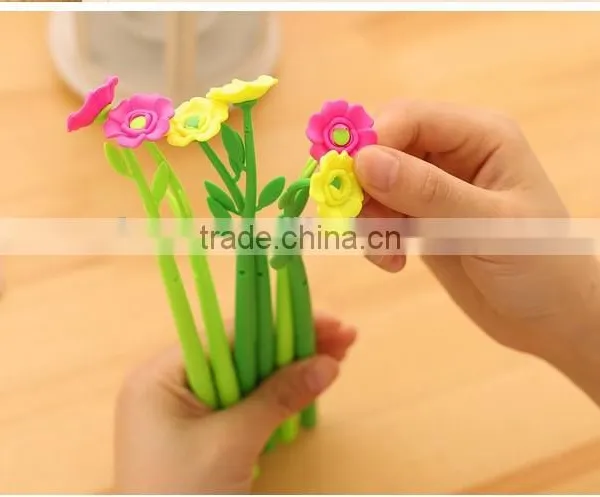 Flower Shape Gel Pen Plastic Ballpoint Pen 0.38mm Penfor Office & Student photo-6