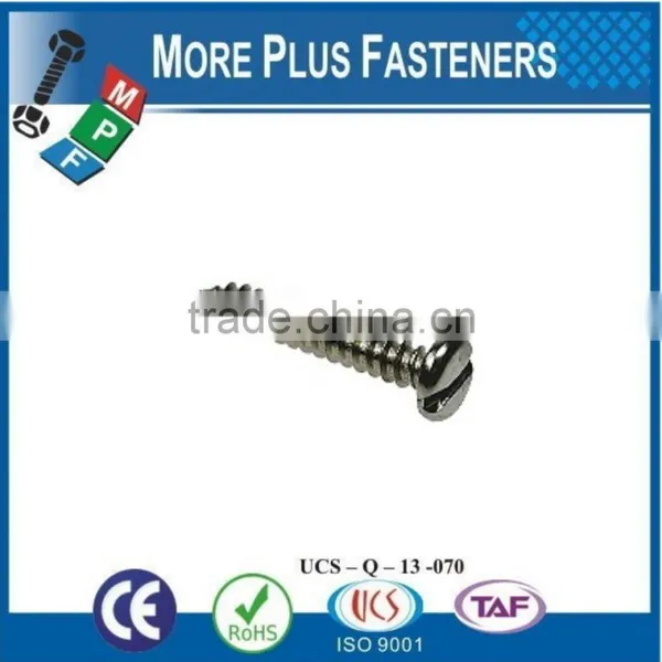 Made in Taiwan ISO 1481A2 Slotted Pan Head Tapping Screws Stainless Steel Cone Point DIN 7971 C photo-5