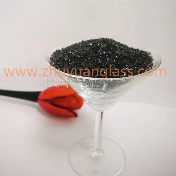 Shandong Zhuyuan Export Recycle Glass Bead Intermix 1-3mm3-6mm6-9mm Gray Aggregates Glass Bead photo-3