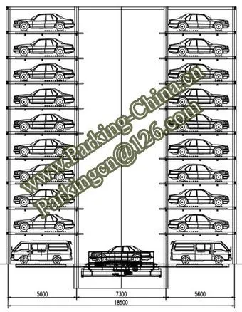 Parking Systems From China Dayang Parking the Full Automatic Smart Parking System Cabinet Vertical Lift Slide Turning System With PLC Control and Monitoring System photo-3