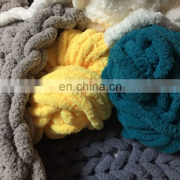 YUANYUAN Wholesale Loopy Yarn Chunky Polyester Knitting Yarn Very Thick Chenille Yarn photo-6