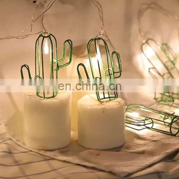 Christmas Outdoor Decorative LED Green Cactus String LED Lights Desert Fun Party Light photo-4