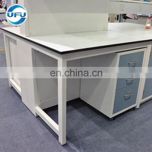 Chemical Lab Furniture H Frame Workbench With Movable Cabinet photo-3