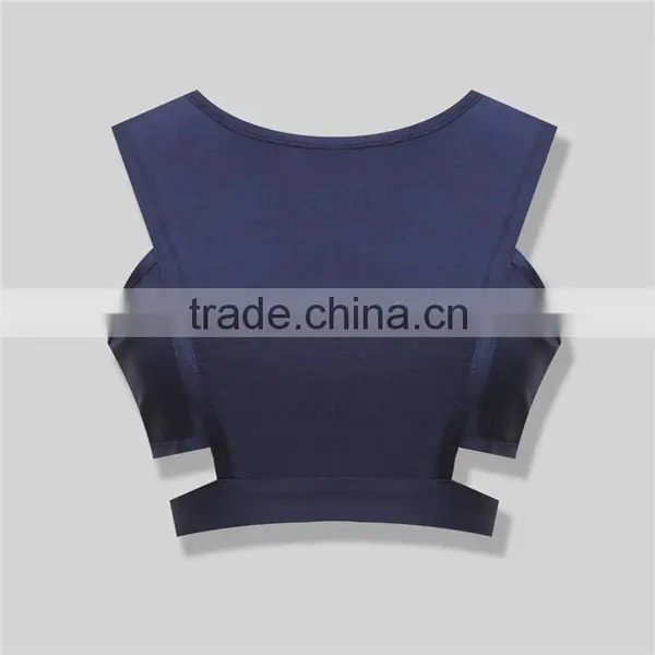 Summer Dress 2016 New Fashion Ladies Navy Rayon Knitted Stretch Sleeveless Sey Bandage Bustier Crop Tops Bandage Bodycon Women W
