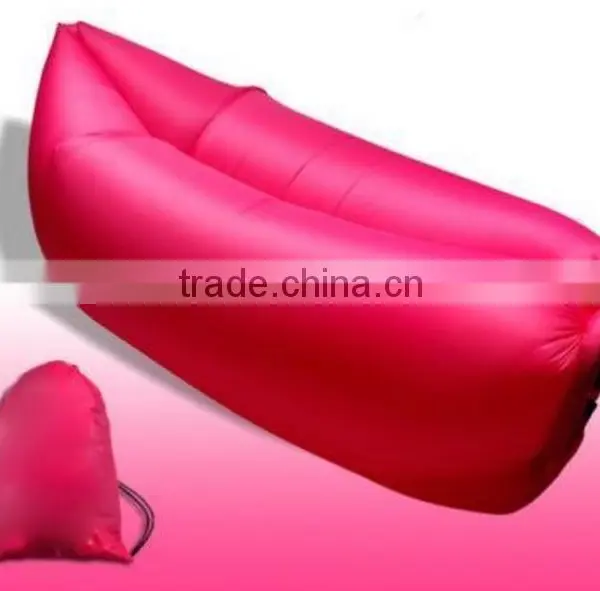Outdoor Inflatable Lounger Hangout Nylon Air Sleeping Bag Camping photo-4