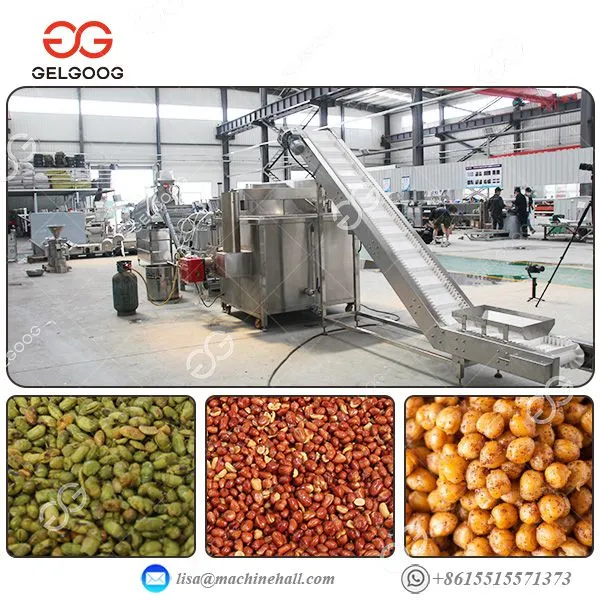 Industrial Automatic Oil-saving Soybean Bean Fryer Machine Chickpea Frying Machine photo-3