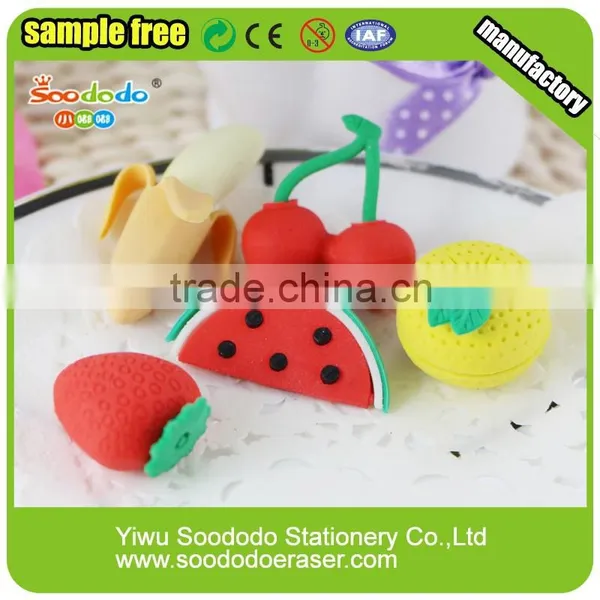 Hotsale 3D Lovely Fruit Shape Rubber Eraser photo-6