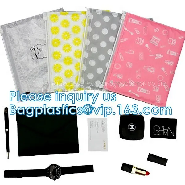 Rainbow Holographic Cosmetic Laser Slider Ziplockk Esd Bubble Bag Bubble Packaging Wrap Cosmetic Pouch Slider Bubble Bag photo-3