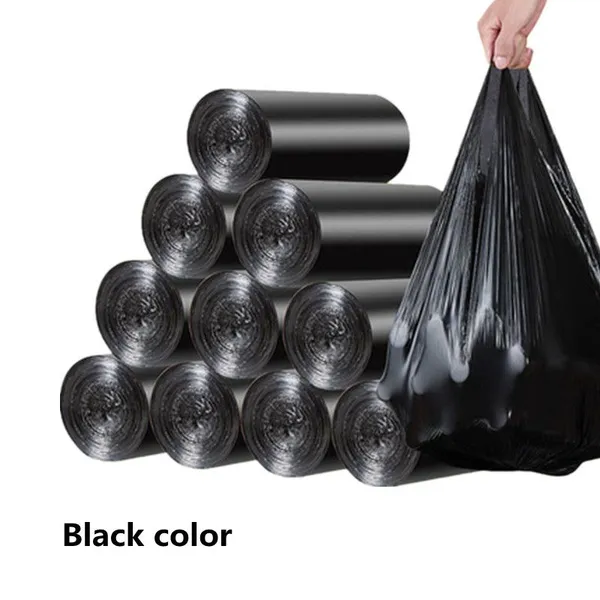 PE Garbage Bag Rubbish Bags Family Home Hotel Use High Stength 45*65cm 100peice/roll Black Colored Bags