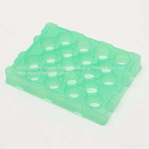 Green PET Thermoformed Plastic Transit Blister Trays photo-3