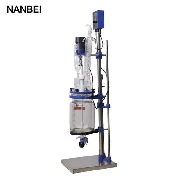 Small Jacketed Glass Reactor Double Layer Reaction Systems for Laboratory photo-2
