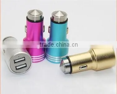 New Arrival Dual Usb Safety Hammer Car Charger Iphone 6S Car Charger photo-4