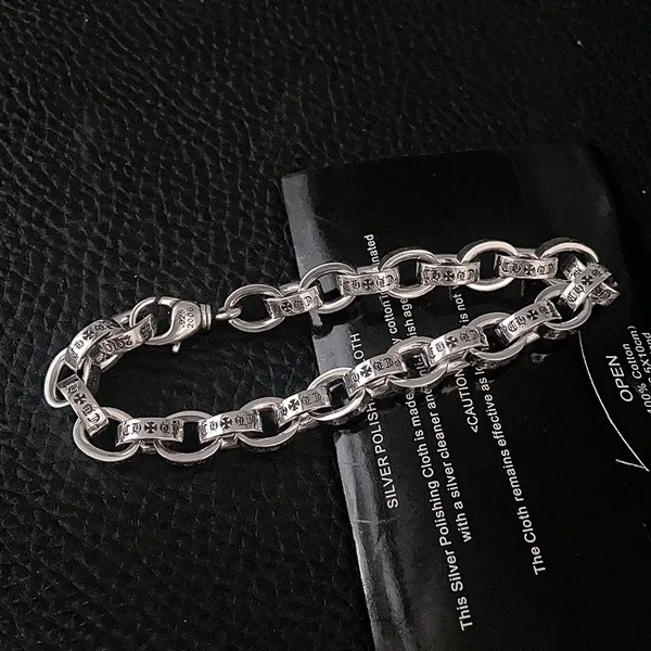 Factory Price High Quality S925 Sterling Silver New Six-Character Mantra Bracelet Men Women Retro Trend Jewelry Gift photo-4