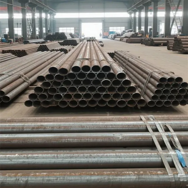 Estoque de Tubo de Aço Carbono Sem Costura Laminado a Quente ASTM A106 Gr.B A53 Gr.B 20# Q355B para Dutos de Petróleo e Gás, Estacas Tubulares e Caldeiras