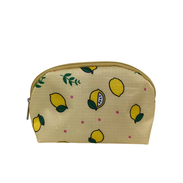 Cute Fruity Print Makeup Pouches, Multifunctional Semicircular Cosmetic Bag, Portable Travel Storage Pencil Case for Girls photo-5