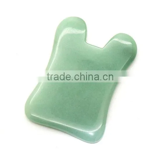 Wholesale Thickening Type Scraping Natural Green Jade Stone for Health photo-2