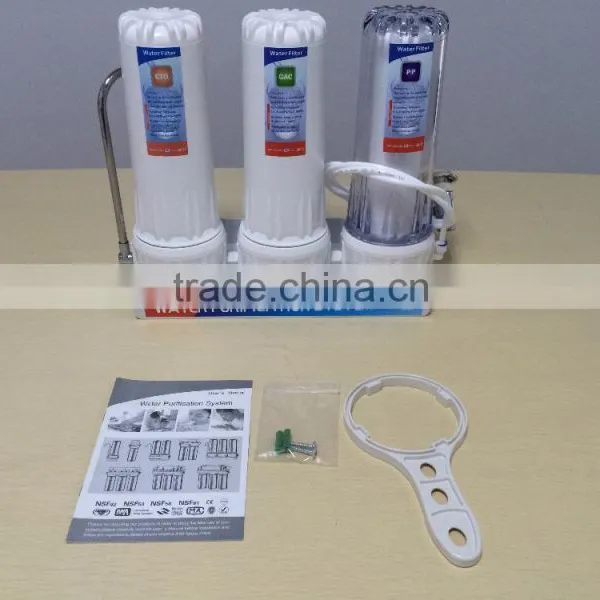 3 Stage Household Pre-Filtration Use Water Purifier Without Electricity / With Activated Carbon photo-3