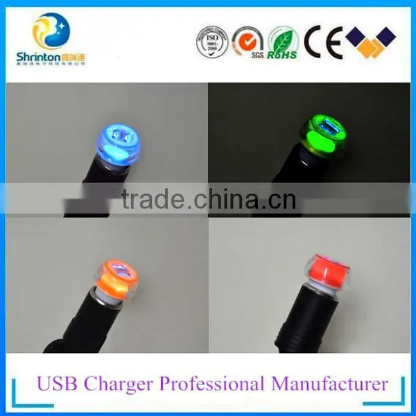 5V Fast Charging Crystal Car Charger for Iphone 5 Ipad Mini photo-3
