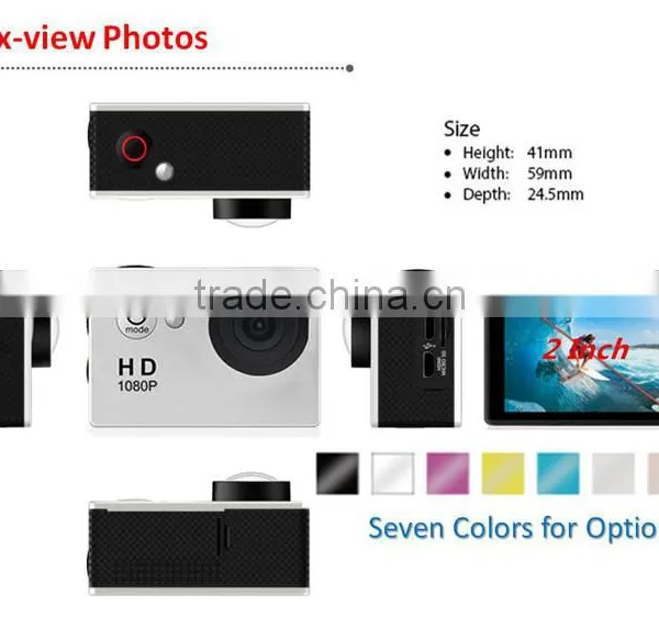 Cheap Good New Sports DV 2 Inch Screen A9 Action Sports Camera 1080P Full HD 30M Waterproof Car Camera DVR Digital Camcorder photo-3