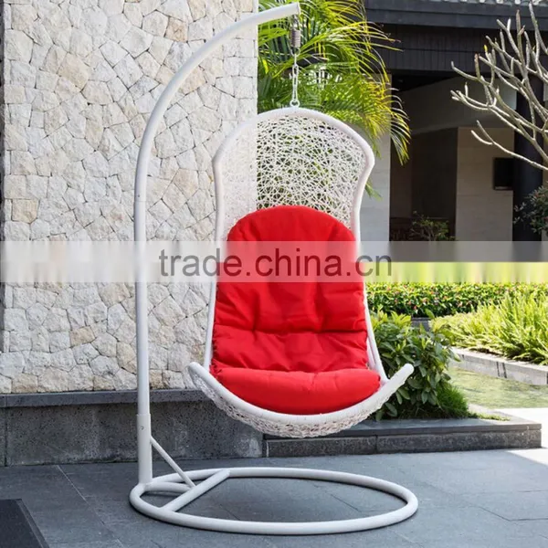 Patio Rattan Sofa Wicker Hanging Chair Stand Outdoor Hanging Lounge Chair photo-5