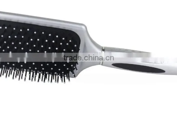 Women's Handcrafted Bling Bling Rhinestones Massaging Paddle Hair Brush Silver/Rose Red photo-3