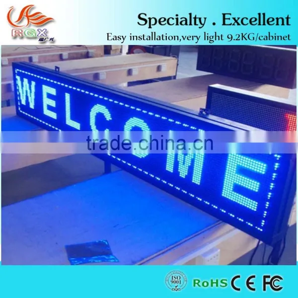 RGX LED Sign, P10 Blue Color Led Moving Sign