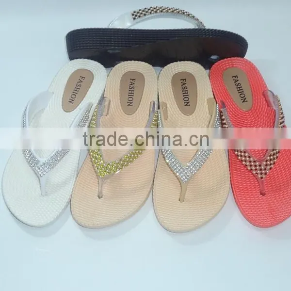 2016 PVC PCU Fashion Lady Pearl Summer Slippers photo-2