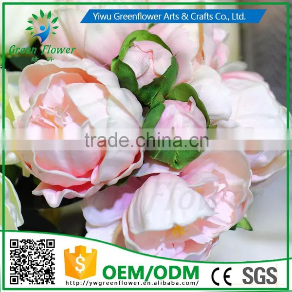 2016 Wholesale PU Latex Artificial Flowers Rose Real Touch Peony Fake Flower photo-3