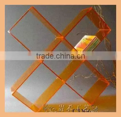 Black Color Customized Acrylic CD Display Rack, Wind Display photo-2