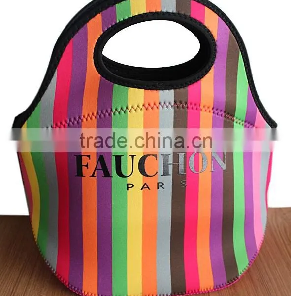 Factory Customized Neoprene Lunch Cooler Bag Waterproof Lunch Bag With Logo Printing