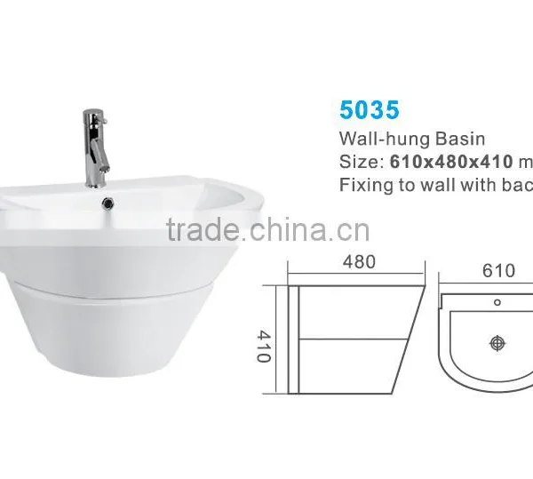 Sanitary Ware Bathroom Wall Hung Basin photo-2