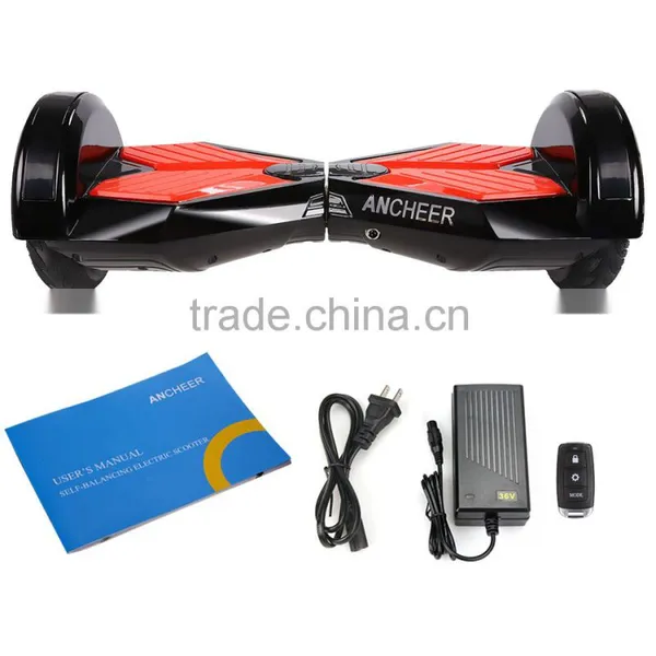 2016 Hot 8 Inch Bluetooth 2 Wheel Scooter Self Balancing Scooter With LG Battery Ancheer US Plug AM002555