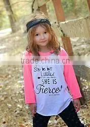 Digitally Printed Round-neck Baby Girls Tee Shirts Customized Children Relgan Tee Shirt photo-2