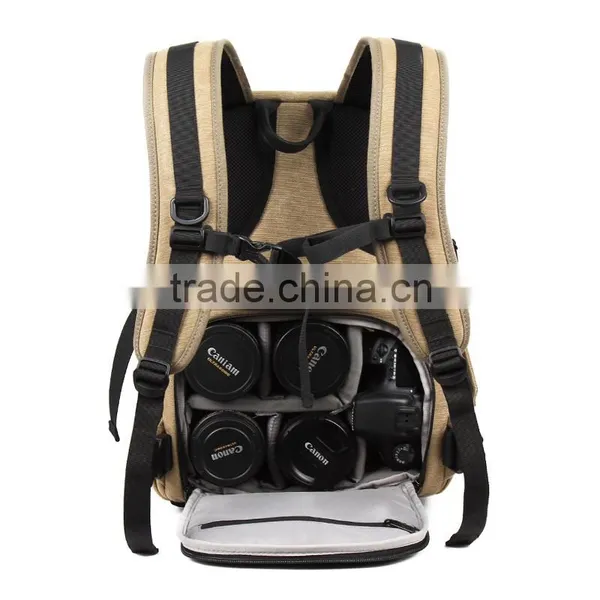 2016 New Camera Bag Colorful Canvas Camera Backpack Rucksack For DSLR Causal Bag photo-2