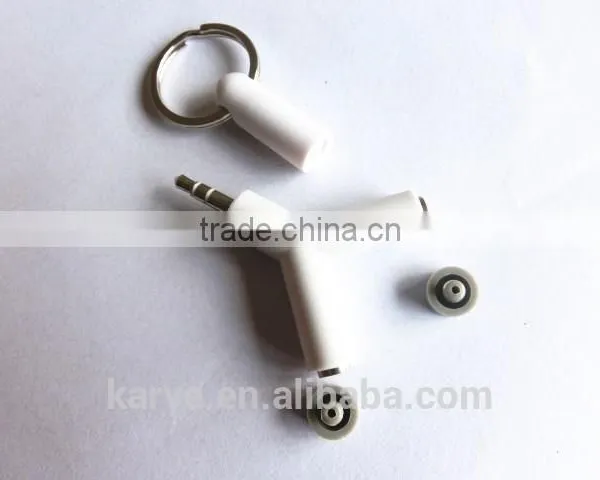Hot Sale Keychain Dual Audio Splitter High Quality Headphone Sound Splitter 3.5mm Audio Headphone Jack Splitter photo-6