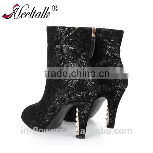 Custom Made Wholesale Black High Heel Boot Women Platform Boots photo-2