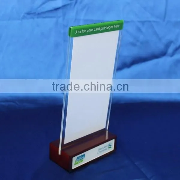 Customized Vertical Double Sided Stand up Clear L-shape Acrylic Sign Holder,A3,A4,A5 Menu Holder Table Tent Quality Choice photo-5