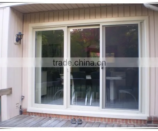 Solid Sliding Door and Forsted Carved PVC Door photo-2