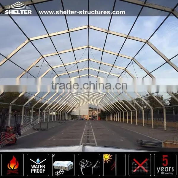 Used White PVC Fabric Polygon Tent for Warehouse photo-3