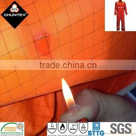 PU Coated FR Fire Proof Anti Static Laminating Fabric With Modacrylic Tricot