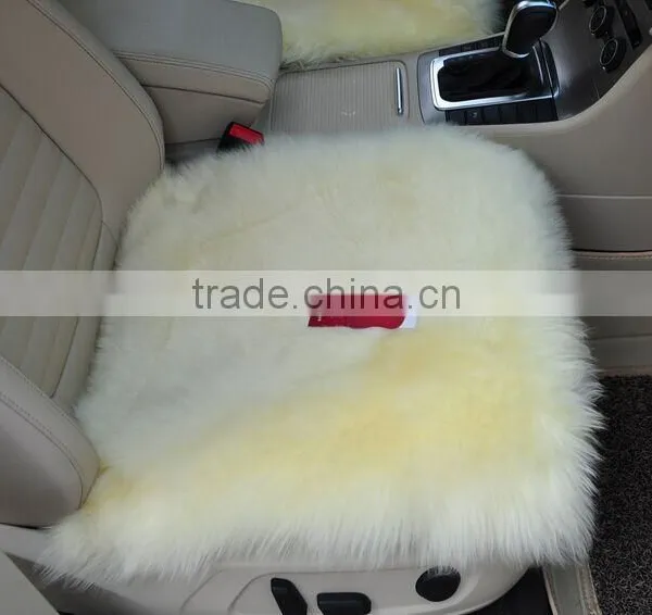 Customized Luxury Sheepskin Long Fur Car Seat Covers Lambskin Fur Car Seat Cushion Cover Universal in Winter photo-3